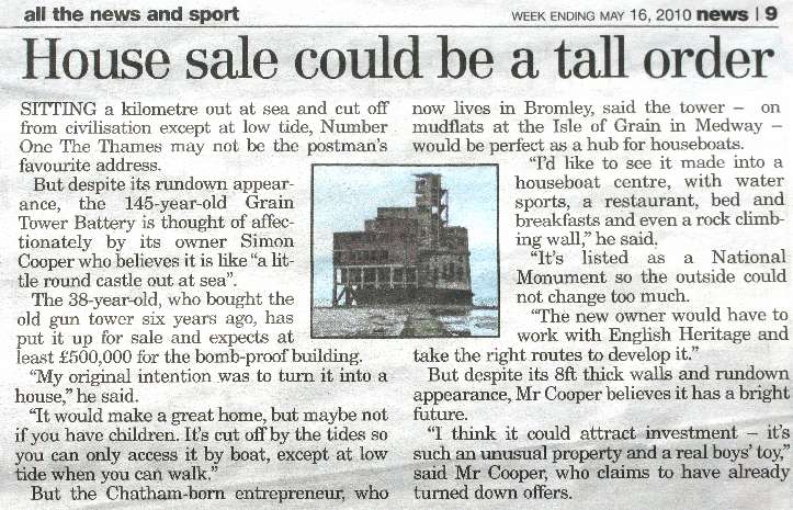 Press item sale Grain Tower Battery 2010